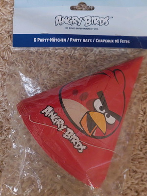 Καπελάκια Angry Birds καινούργια, πακέτο 6 για πάρτυ