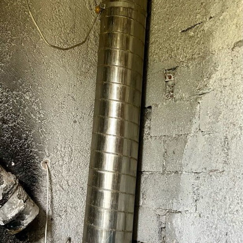 Stainless steel burner chimney used, 4 meters
