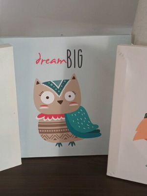 Sticky children's art prints set of 3 like new