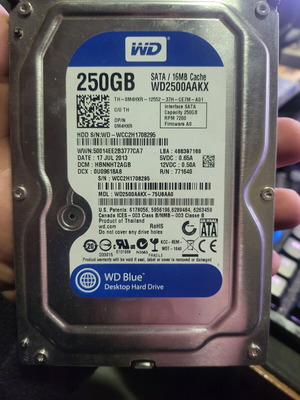 HDD 250GB/320GB 3.5" употребявани твърди дискове Western Digital, Seagate, Hitachi