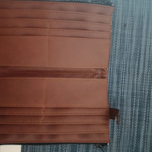 Wallet beige brown with front design