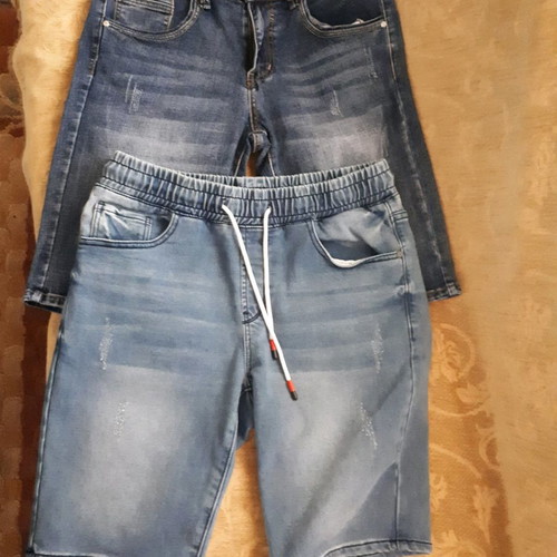 Jean denim shorts used, set of 2 pieces