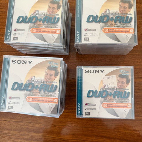 Sony DVD+RW 60 minutes new, rewritable, double-sided