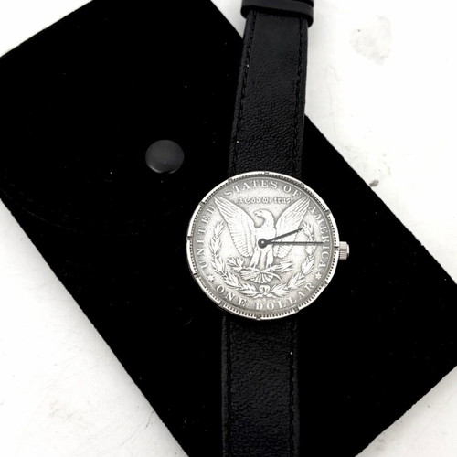 Ρολόι HENO Watch vintage 1960s με ασημένιο δολάριο σαν καινούργιο