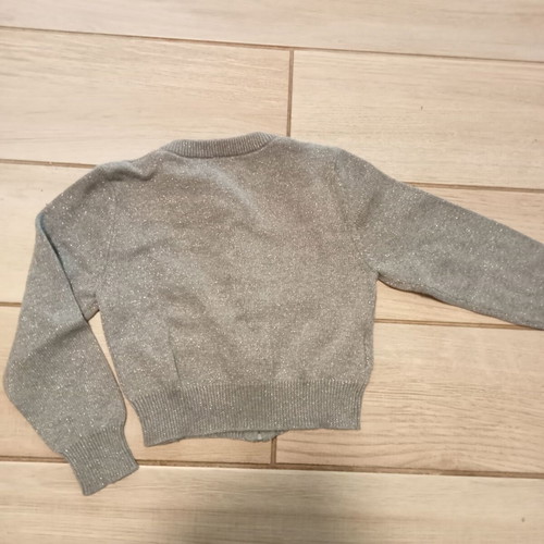 Mayoral zip-up jacket, 5 years, like new, grey with silver