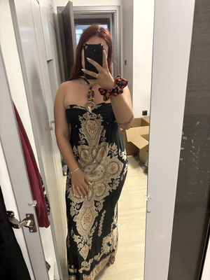Μάξι φόρεμα one size boho paisley με halter λαιμόκοψη σαν καινούργιο