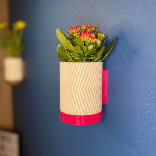3D Printed Hanging Wall Planters Set Small Medium Large made in Greece
