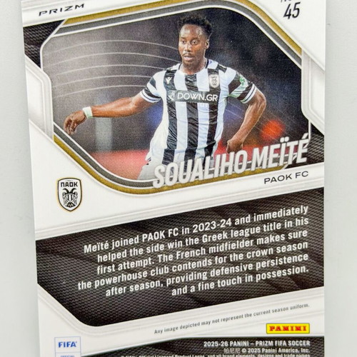 Panini FIFA Prizm 2025/26 Soualiho Meïté #45 PAOK Lazer Prizm Parallel brand new