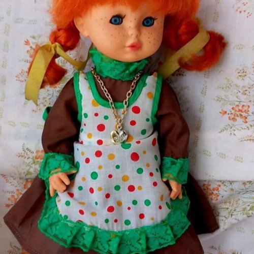 Vintage Pippi Longstocking Doll El Greco 38cm like new 80s