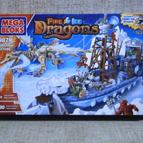 Mega Bloks Fire & Ice Dragons Vorgan Ice Fang 9879 building set