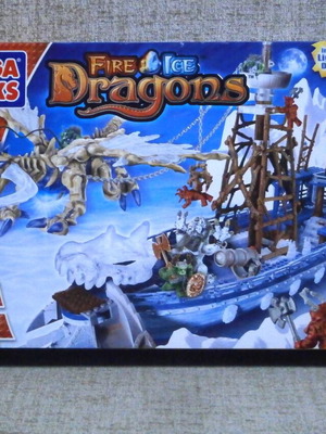 Mega Bloks Fire & Ice Dragons Vorgan Ice Fang 9879 building set