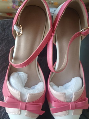 Retro two-tone women's pumps 1950s pin-up style, like new, size 38