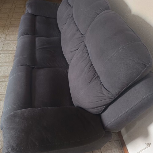 Three-seater sofa and armchair used