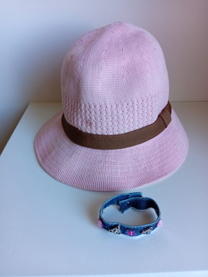 Alexi Andriotti women's hat used with denim bracelet gift