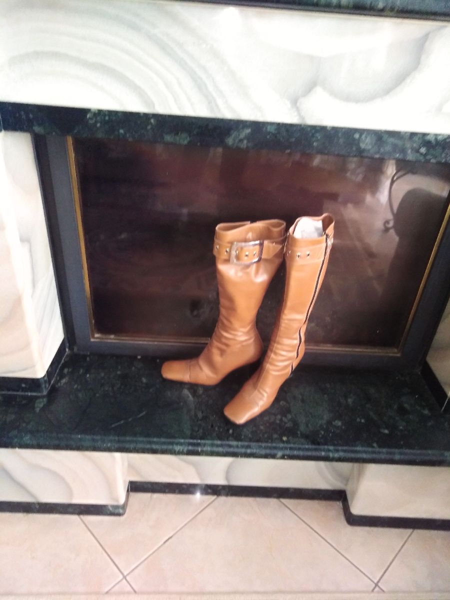 Retro Italian boots used brown with… - € 65,00 - Vendora.cy