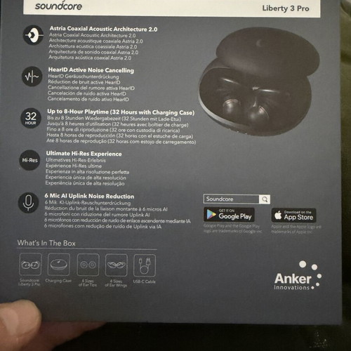 Soundcore 3 Pro wireless earbuds with charging case