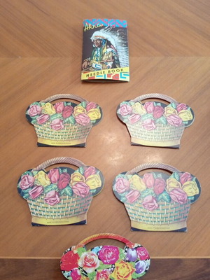Vintage Needle Books sewing cases collection 1950-1970, 6 pieces