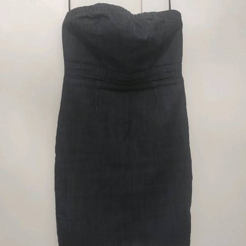 Denim dress dark blue Small strapless in excellent condition
