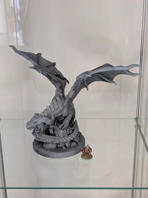 3D printed D&D dragon miniature