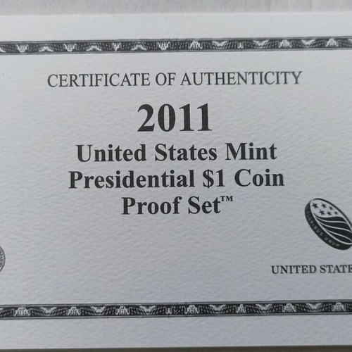 USA 2011 Presidential $1 Dollar Coin Proof Set new
