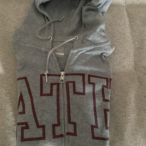 Nike hoodie jacket, grey, size S fits large