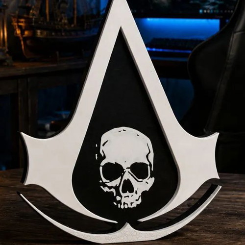 Assassins Creed Black Flag Logo new, 12x12 cm decorative