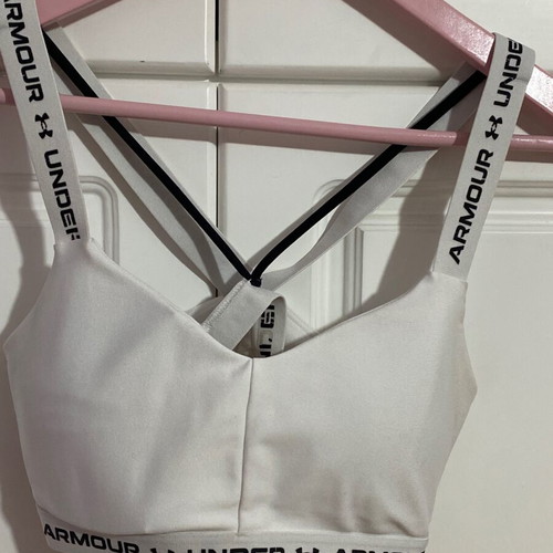 Under Armour sports bra used, white, size M