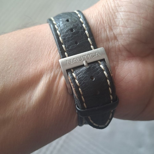 Nautica men's watch with Japanese movement and chronograph, like new