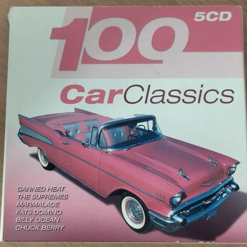 100 Car classics box set with 5 CDs used, foreign songs
