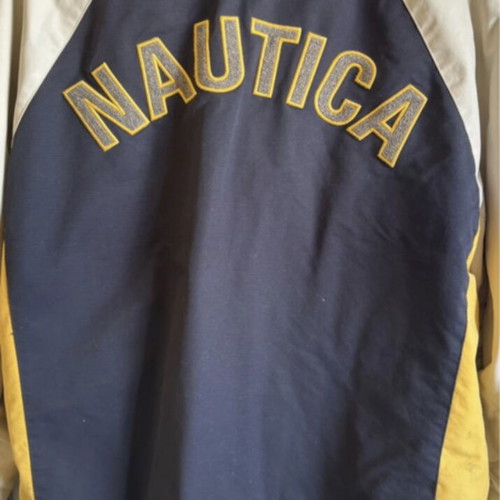 Nautica reversible jacket men's XL like new, gray and yellow