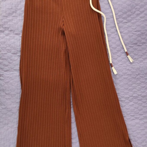 Brown ribbed pants Bershka like new, size S