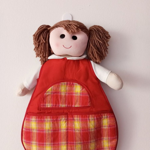 Fabric Hanging Doll Organizer for Children's Room, New