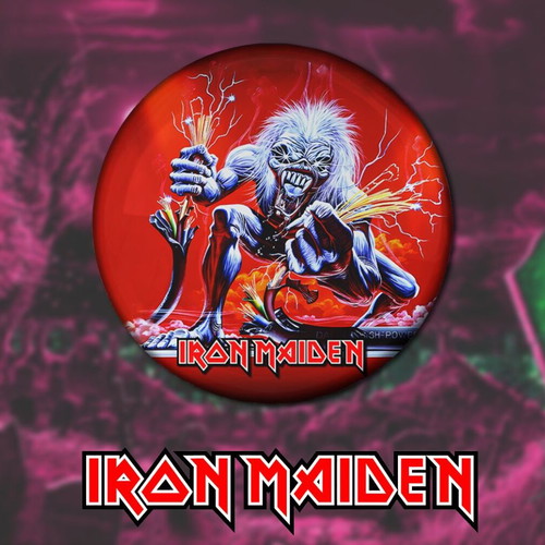 Iron Maiden pins set of 8, 3cm, high resolution, new