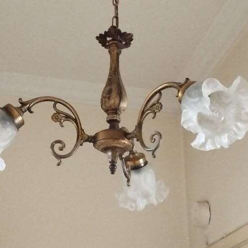 Vintage Brass Chandelier 3-light | Genuine Brass | Custom Order