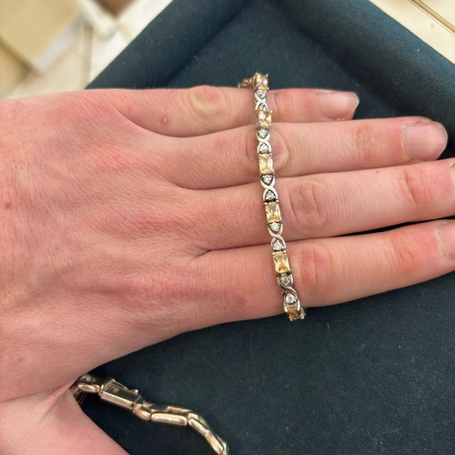 Riviera bracelet used with zircon stones made of 925 silver