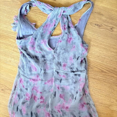 Liu Jo women's blouse size S like new, silk, gray and pink