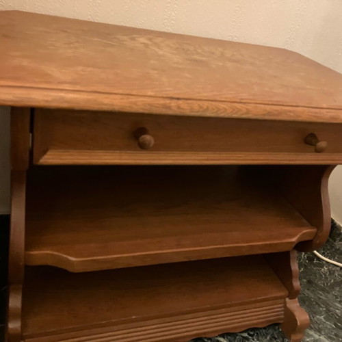 Wooden TV stand used