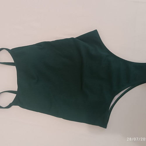 One-piece swimsuit khaki used, size L fitting M