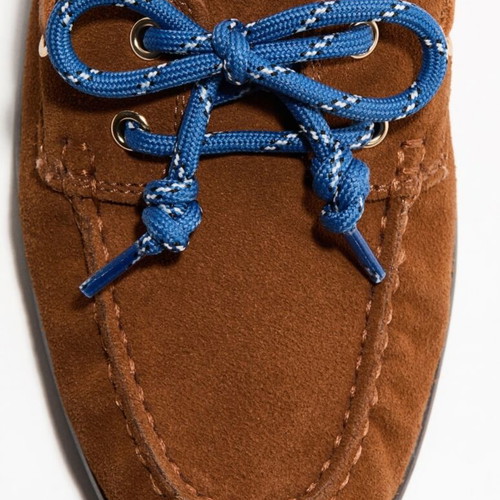 H&M leather moccasins size 38, new, blue and brown
