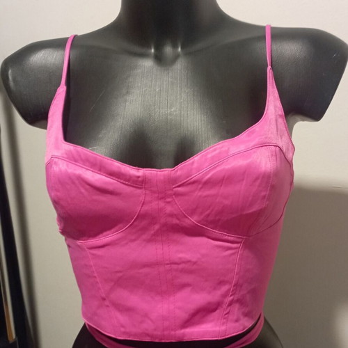 Zara bustier top new, pink, adjustable straps and back, size L