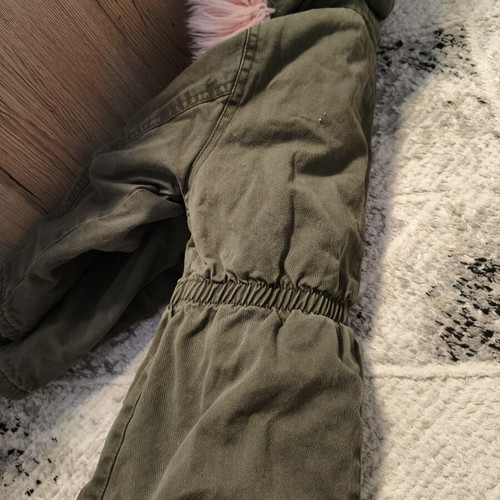 Parka jacket for girl 4 years old used, khaki with pink lining