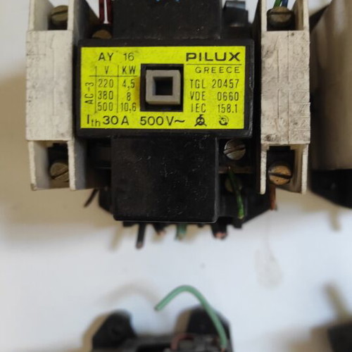 Electrical parts used from elevator control panel