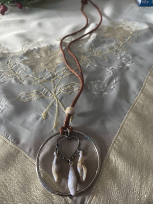Necklace new with shells and heart
