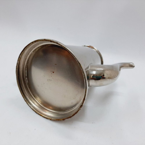 Vintage stainless steel teapot 0.75 L chrome-silver