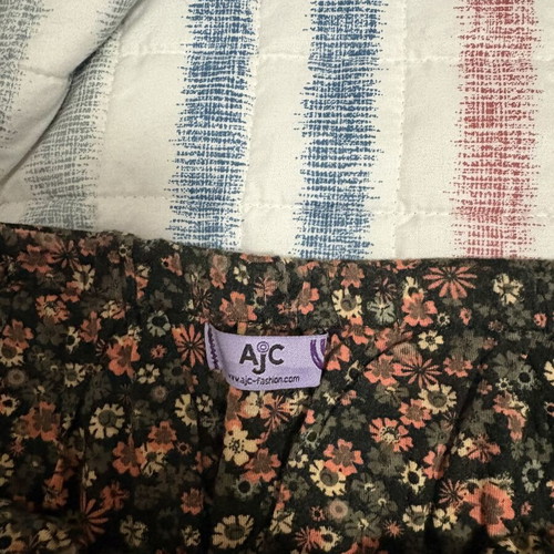 AJC Floral Strapless Dress with Belt and Pockets, One Size