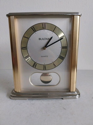 Bulova Quartz table clock used with 18cm pendulum