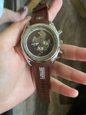 Ferrari ανδρικό ρολόι σαν καινούργιο, άσπρο και καφέ