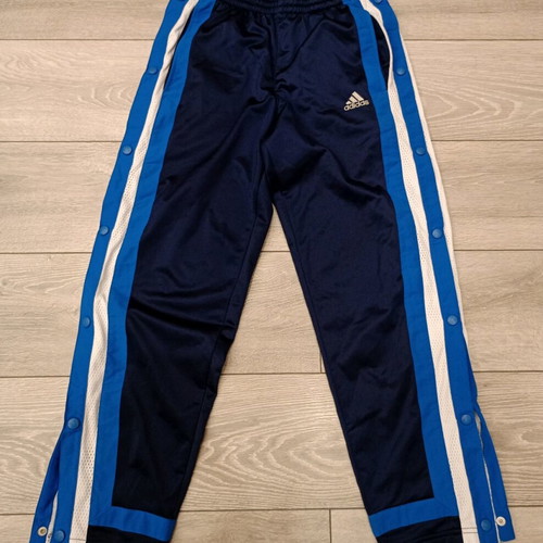 Adidas Snap Pants used, navy and white, retro Y2K