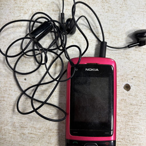Nokia C2-05 used, red, with memory card and headphones