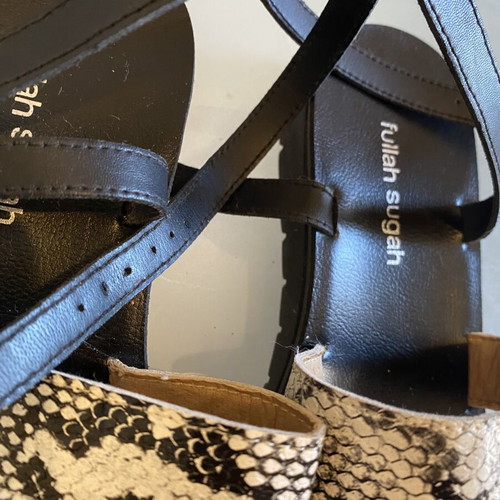 Fullah Sugah sandals like new, size 35, multicolor and black